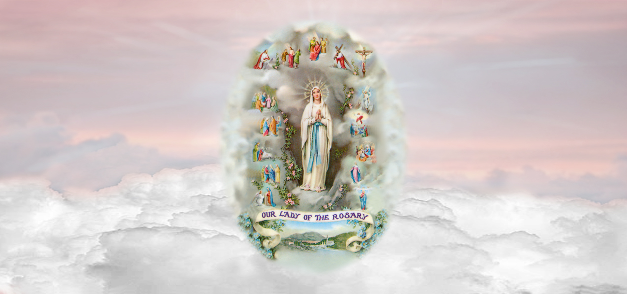 HP-AG-111-PK Our Lady of Rosary Pink
